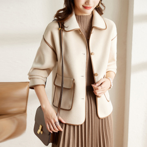 早春薄呢外套女