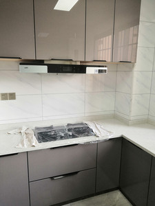 橱柜门定制晶钢门彩晶玻璃厨房门定做灶台门铝合金吊柜门衣柜纯白