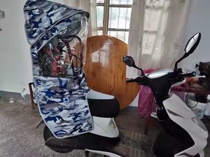 自行车电动车儿童坐椅后置座椅雨棚夹棉棚水晶透明棚 雨篷防晒篷