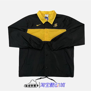 nike nba洛杉矶湖人队 男子梭织运动休闲教练夹克外套 dr2338-010