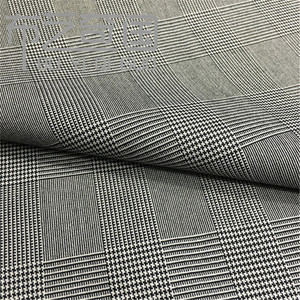 精纺全毛服装布料毛料 羊毛西装西服裤子毛涤面料英伦风灰色格子