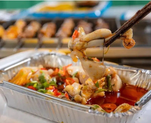 锡纸盒烧烤牛蛙泡辣椒重庆懒人加热即食外卖毛血旺火锅麻辣烫1盒