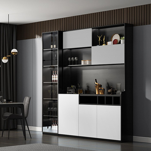 002人付款淘宝意式极简实木酒柜现代北欧简约储物地柜烟熏色设计方形