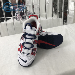 nike/耐克正品air more uptempo gs 大air白红蛇纹皮蓬 cz7885
