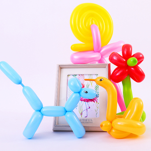 长条红绿色魔术造型汽球小丑儿童玩具混单色黑白气球批發201人付款12