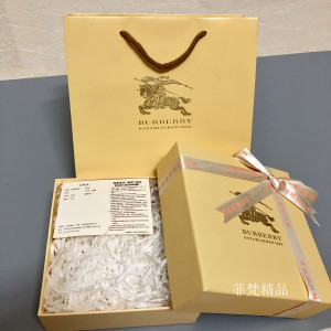 博柏利burberry包装盒专柜同步皮带丝巾购物纸袋香水巴宝莉礼品盒