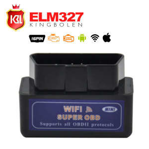 超级MINI迷你wifiELM327 OBD2 汽车检测仪1.5黑色晶圆芯片外贸版