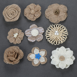 花家 手工麻绳双耳草编小花篮大小号美式乡村装饰篮编织篮子鸟与花