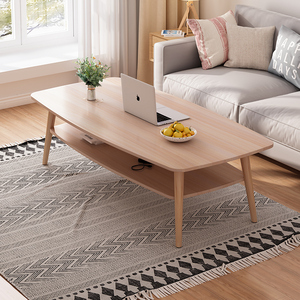 北欧简约现代茶几简易出租房小户型客厅家用ins方形沙发收纳桌子