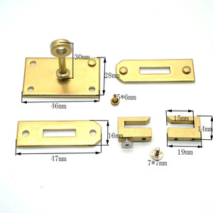纯铜金属锁扣配件拧锁拎环五金铂金包圆环锁杆马鞍包锁座大小尺寸