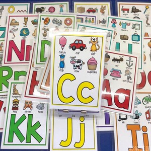 26个英文字母闪卡大英语自然拼读phonics早教认读教具玩具6寸