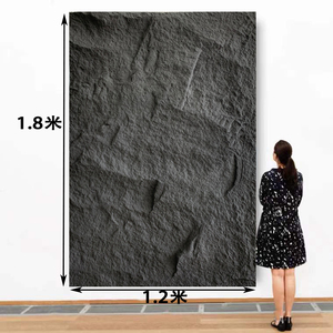 pu仿真石材1.2X1.8米大板裁切随意拼聚氨酯材质B1防火pu石皮石纹