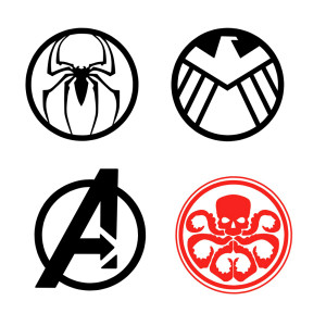 茶猫屋日本动漫周边复仇者联盟漫威英雄系列墙贴电脑贴车贴满包邮