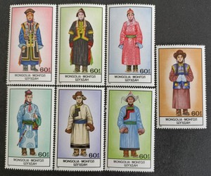 蒙古1986年传统民族服饰服装邮票7全F