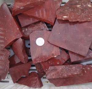 萧山红大片不规则边角料叶蜡石料篆刻石料练习边款家具镶嵌按斤称