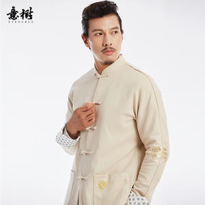 意树中国风男装棉质改良唐装汉服中式居士服复古民族风休闲外套
