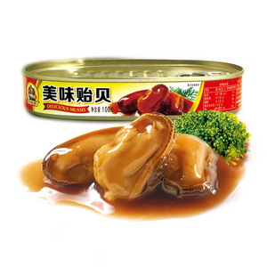 怡诚牌美味贻贝新品青口淡菜干海鲜熟食即食罐头香辣罐装100g