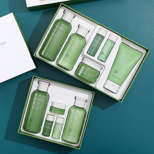 innisfree悦诗风吟绿茶精萃平衡保湿水乳5件套装洗面奶6件套盒