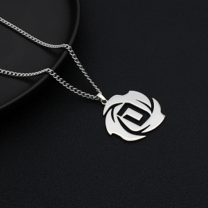 罗斯logo风城玫瑰nba球迷钛钢项链潮男篮球纽约尼克斯队rose吊坠