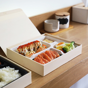 寿司打包盒一次性餐盒日式包装盒外卖饭盒木质便当盒日料商用盒子