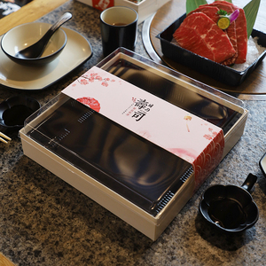 寿司打包盒日料刺身拼盘盒子一次性木质便当盒餐盒外卖果切包装盒