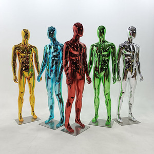 塑料彩色全身电镀人体模特道具欧品男装店橱窗陈列假人模型展示架