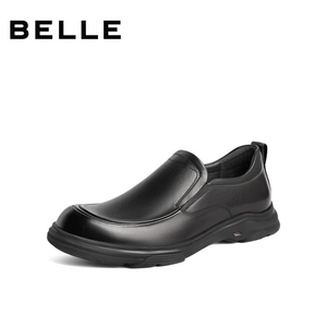 商场同款牛皮一脚蹬套脚懒人乐福鞋7lq01am2百丽集团男鞋旗舰店629