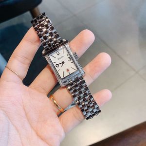 正品bulova宝路华手表女方形表盘镶钻简约钢带石英女士腕表96r187