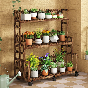 花架置物架阳台落地式斜梯形花盆托架植物摆放架简约阶梯式多肉架