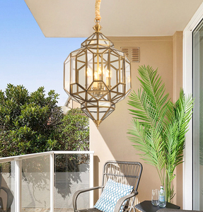 全铜户外吊灯庭院别墅门厅灯走廊过道阳台凉亭阳光房吊灯防水防锈