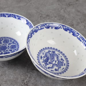 碗陶瓷碗景德镇青花玲珑米通碗釉下彩高温健康餐具6寸大饭碗汤碗