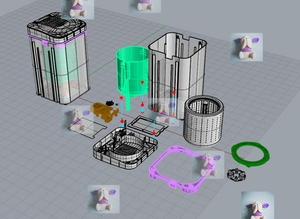 滚筒洗衣机 带内部结构 爆炸图 犀牛rhino/c4d/3dmax/maya模型