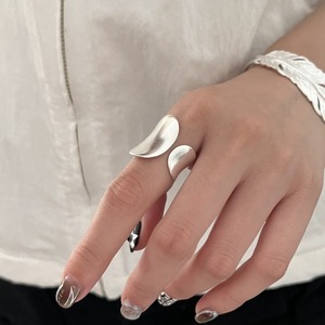 饰尚e族不对称几何宽边戒指女个性时尚气质欧美风S925银开口指环