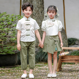 六一儿童民族演出服装小学生中国风班服幼儿园国学古风汉服表演服