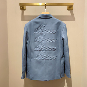 【kone 】正品we11done 补货到店gd权志龙同款浮雕雾霾蓝弹幕西装