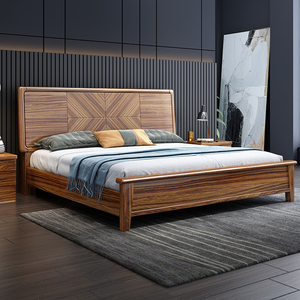 婚床中式储物家具原木双人实木床现代简约高端大床111金刚狼