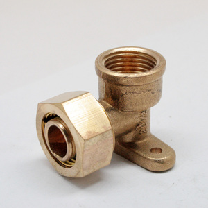 天一 金牛 铝塑管卡套式带座内丝弯头1216x1/2铝塑管配件管件接头