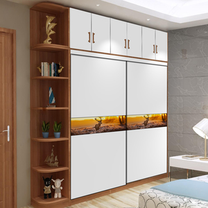 衣柜门定制推拉门北欧现代简约移门梭门滑壁橱实木衣柜推拉门定制