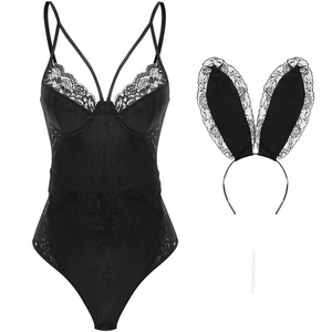 180斤外贸特大码女装速卖通亚马逊欧美风情趣性感免脱开档兔女郎