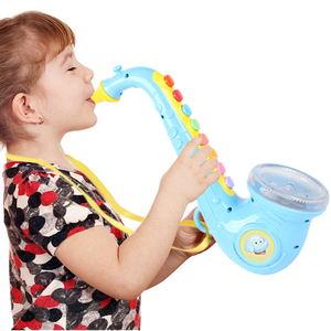 宝丽玩具萨克斯 儿童小喇叭吹奏乐器 宝宝玩具1-3岁婴儿 乐器套装