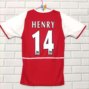 02-03-04阿森纳不败赛季0304亨利主场球衣氧气o2短袖博格坎普皮雷