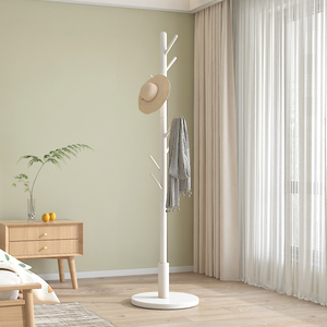 挂衣架落地卧室晾衣架创意树杈白色立式挂包架家用移动衣服置物架