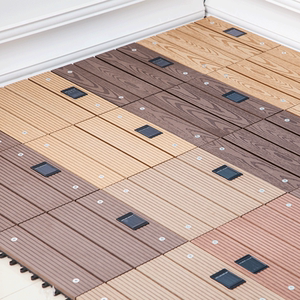 包邮塑木塑夜光地板 户外太阳能地板 室外阳台带灯diy地砖