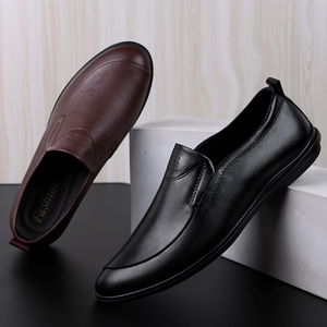 男士薄底商务皮鞋