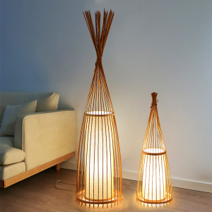 000人付款天猫落地灯卧室客厅中式竹编古风竹艺日式灯具茶室书房