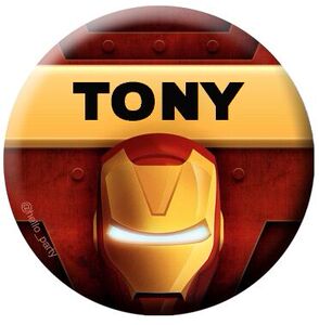 个性化钢铁侠名字徽章派对用品来宾回礼小礼物胸章胸牌标识