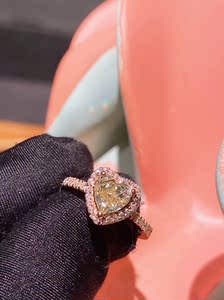 【中古优品】帝爵奢品99新cc卡美18k金爱心黄钻1.13ct公价86114