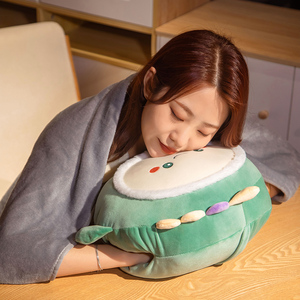 可插暖手抱枕被子两用办公室午睡空调二合一毯子车载可爱女生枕头