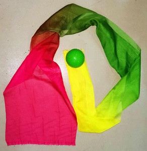 太极球软球太极柔力球飘带绸带彩纱彩绸长绸柔力球 彩带球