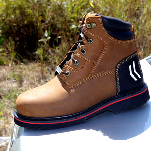 美国CRAFTSMAN工匠头层皮工装靴固特异钢头安全工作鞋抗油劳保鞋